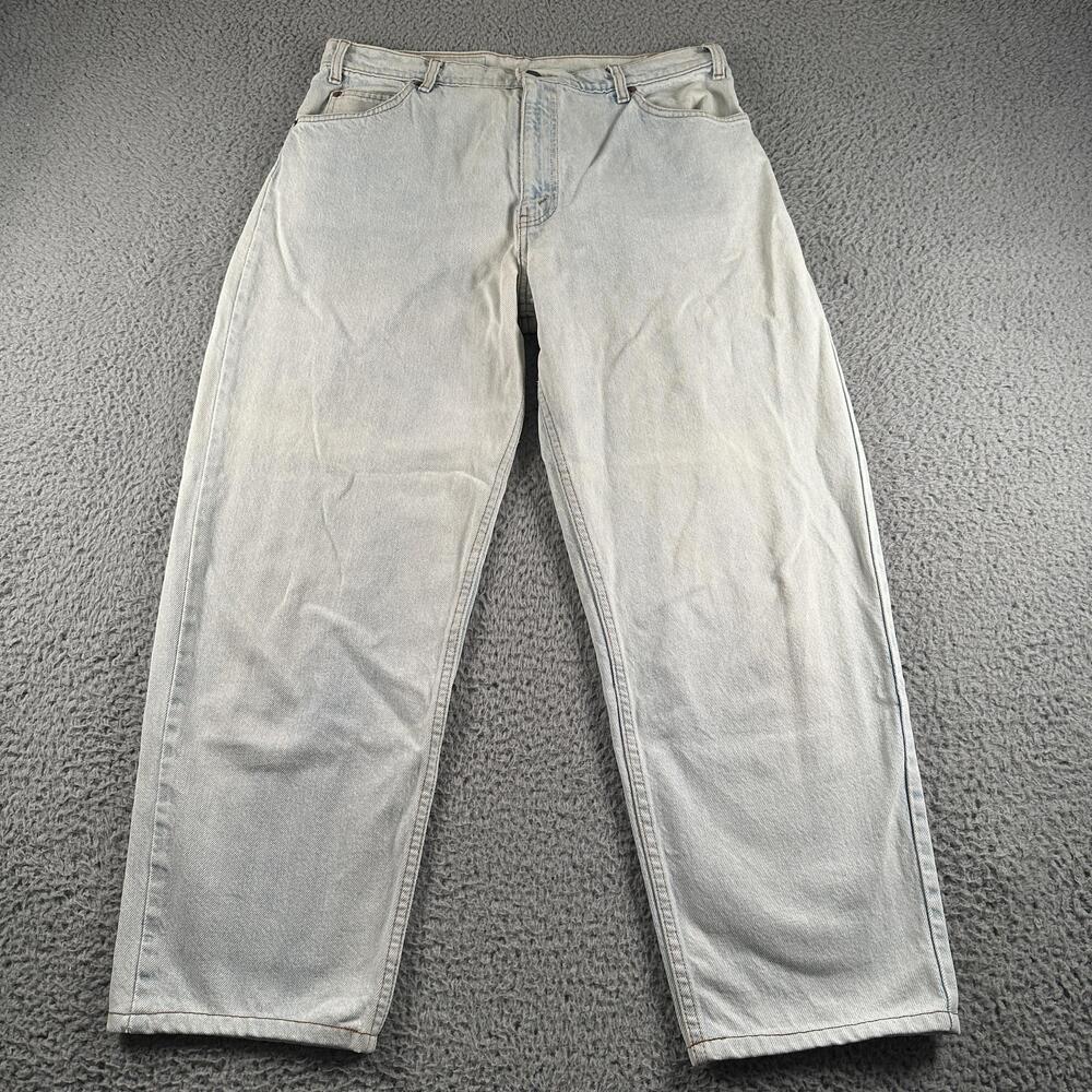Vtg Levis 550 Jeans Mens 36x32(34x29 Fit) Blue Tapered Light Wash Orange Tab USA